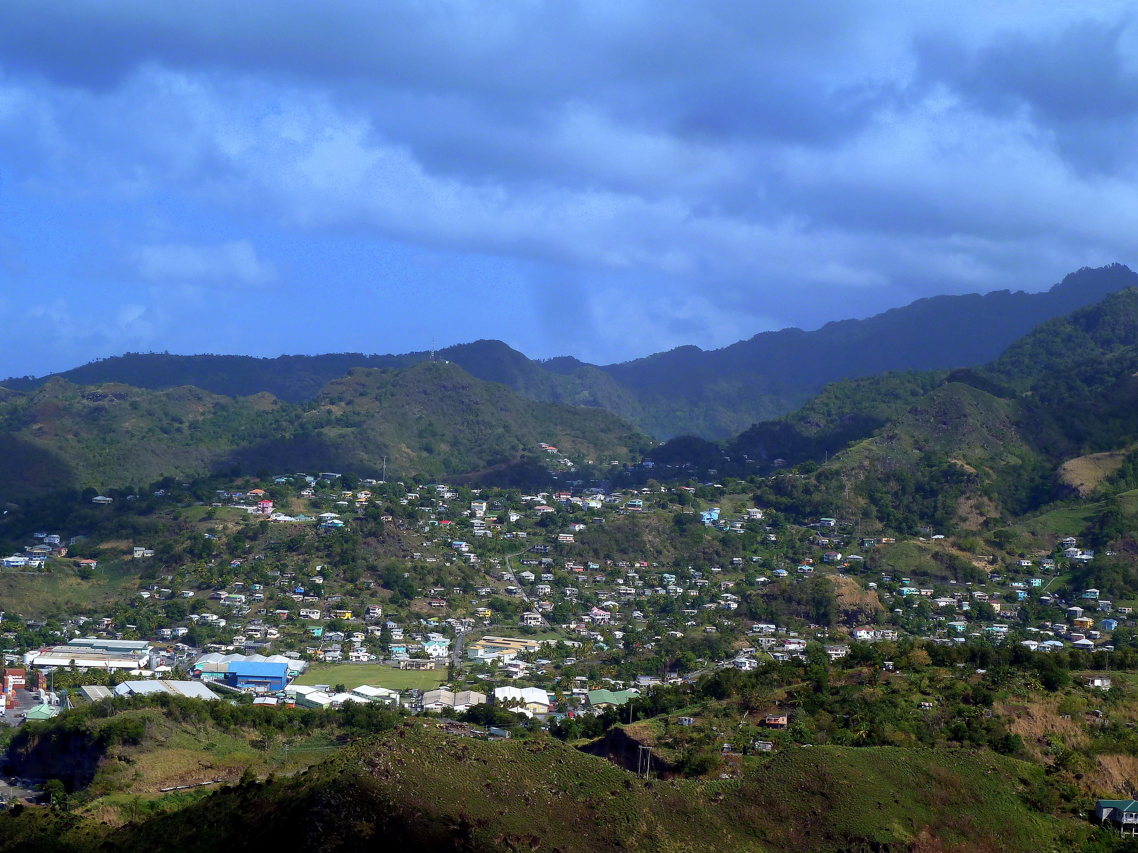 View over Kingstown from Fort Charlotte, St. Vincent