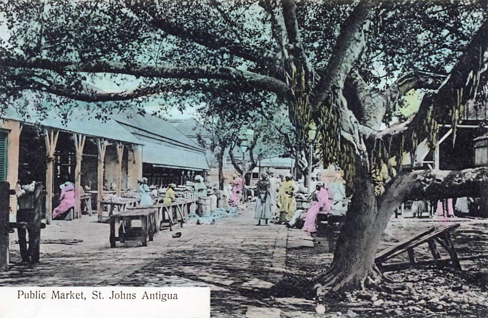 St. John's Public Market, Antigua (historical photograph)